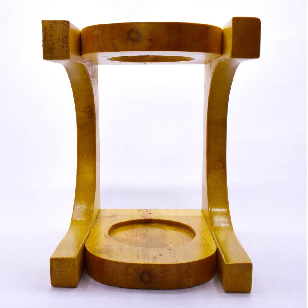 Soporte en madera para preparación de café por goteo compatible con porta filtros V60